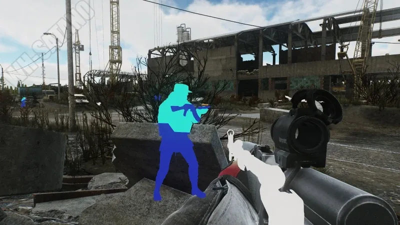 Player ESP and chams in an Escape from Tarkov raid